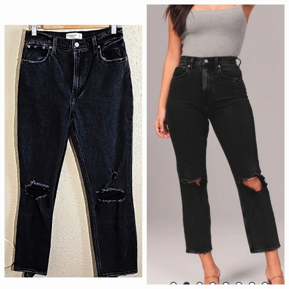 Abercrombie and Fitch The Ankle Straight Ultra High Rise Jean